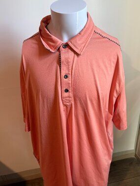 Chase 54 Men's Polo Size XL pink Short Sleeve Stretch Golf Casual